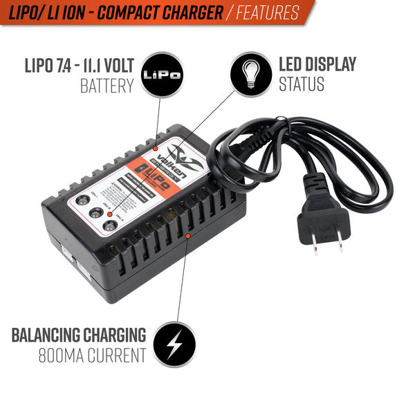 Valken 2-3 Cell LiPo Compact Smart Battery Charger Valken 2-3 Cell LiPo Compact Smart Battery Charger